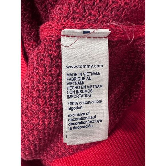 Tommy Hilfiger Men's Manhattan Quarter Zip Sweater - Red L - Picture 4 of 5
